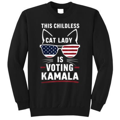 This Childless Cat Lady Is Voting Kamala Harris 2024 Sweatshirt