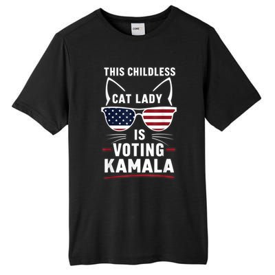 This Childless Cat Lady Is Voting Kamala Harris 2024 Tall Fusion ChromaSoft Performance T-Shirt