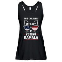 This Childless Cat Lady Is Voting Kamala Harris 2024 Ladies Essential Flowy Tank