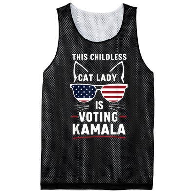 This Childless Cat Lady Is Voting Kamala Harris 2024 Mesh Reversible Basketball Jersey Tank