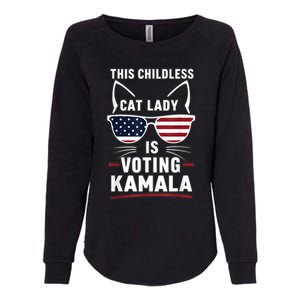 This Childless Cat Lady Is Voting Kamala Harris 2024 Womens California Wash Sweatshirt