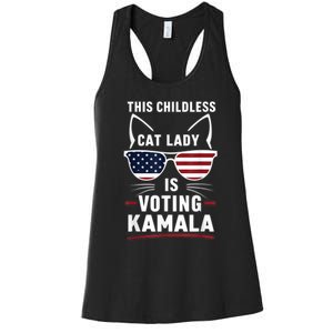 This Childless Cat Lady Is Voting Kamala Harris 2024 Women's Racerback Tank