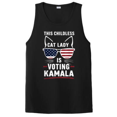 This Childless Cat Lady Is Voting Kamala Harris 2024 PosiCharge Competitor Tank