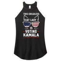 This Childless Cat Lady Is Voting Kamala Harris 2024 Women's Perfect Tri Rocker Tank