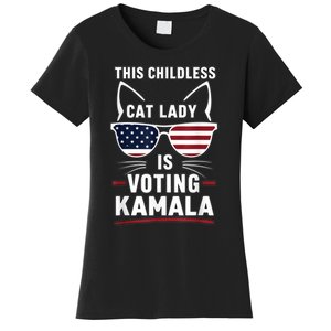 This Childless Cat Lady Is Voting Kamala Harris 2024 Women's T-Shirt