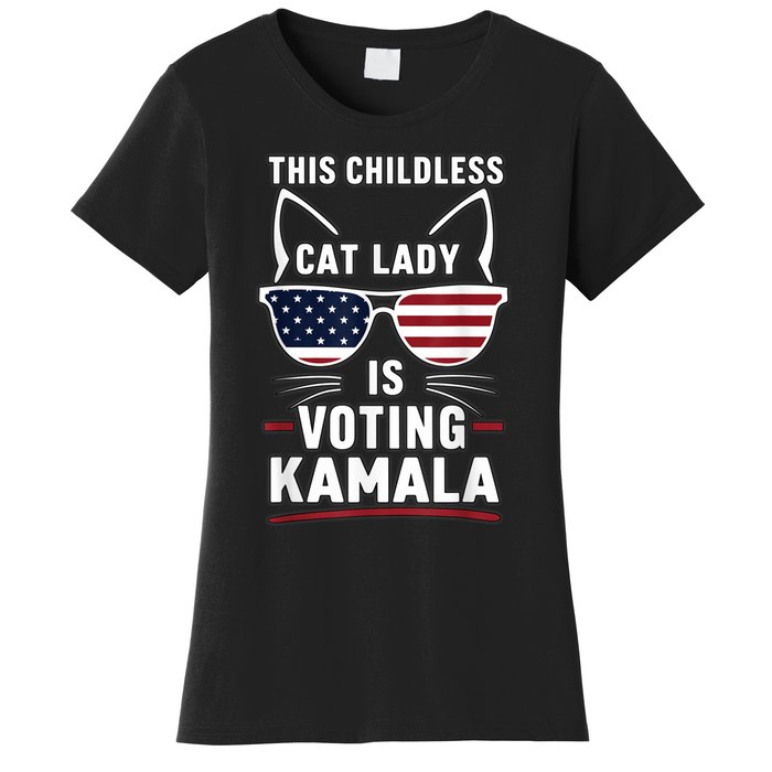 This Childless Cat Lady Is Voting Kamala Harris 2024 Women's T-Shirt