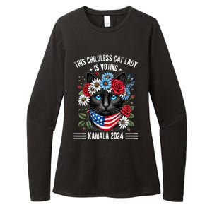 This Childless Cat Lady Ladies Is Voting Kamala 2024 Womens CVC Long Sleeve Shirt