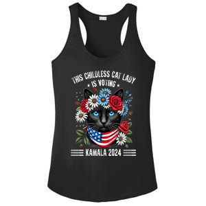 This Childless Cat Lady Ladies Is Voting Kamala 2024 Ladies PosiCharge Competitor Racerback Tank