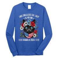 This Childless Cat Lady Ladies Is Voting Kamala 2024 Long Sleeve Shirt