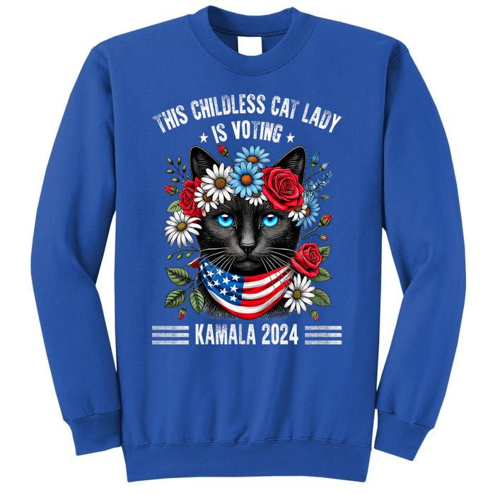 This Childless Cat Lady Ladies Is Voting Kamala 2024 Sweatshirt