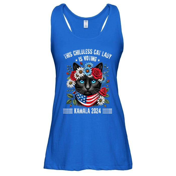 This Childless Cat Lady Ladies Is Voting Kamala 2024 Ladies Essential Flowy Tank