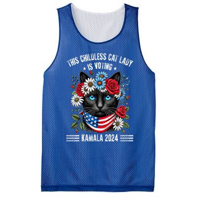 This Childless Cat Lady Ladies Is Voting Kamala 2024 Mesh Reversible Basketball Jersey Tank