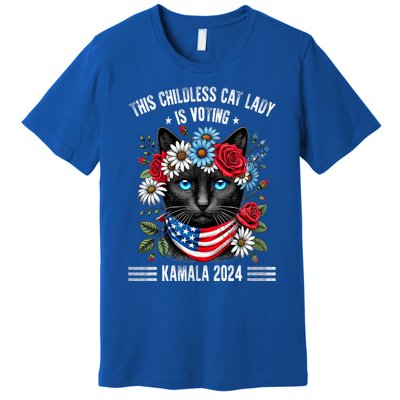 This Childless Cat Lady Ladies Is Voting Kamala 2024 Premium T-Shirt