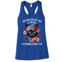 This Childless Cat Lady Ladies Is Voting Kamala 2024 Women's Racerback Tank