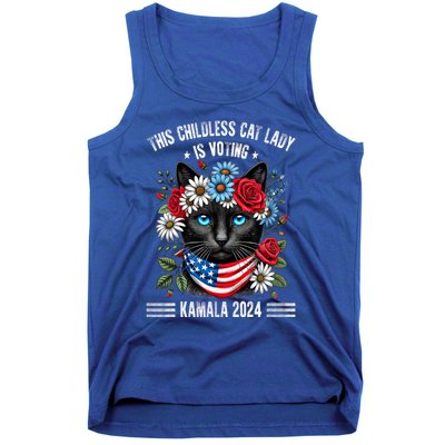 This Childless Cat Lady Ladies Is Voting Kamala 2024 Tank Top