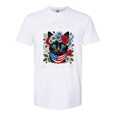 This Childless Cat Lady Ladies Is Voting Kamala 2024 Softstyle CVC T-Shirt