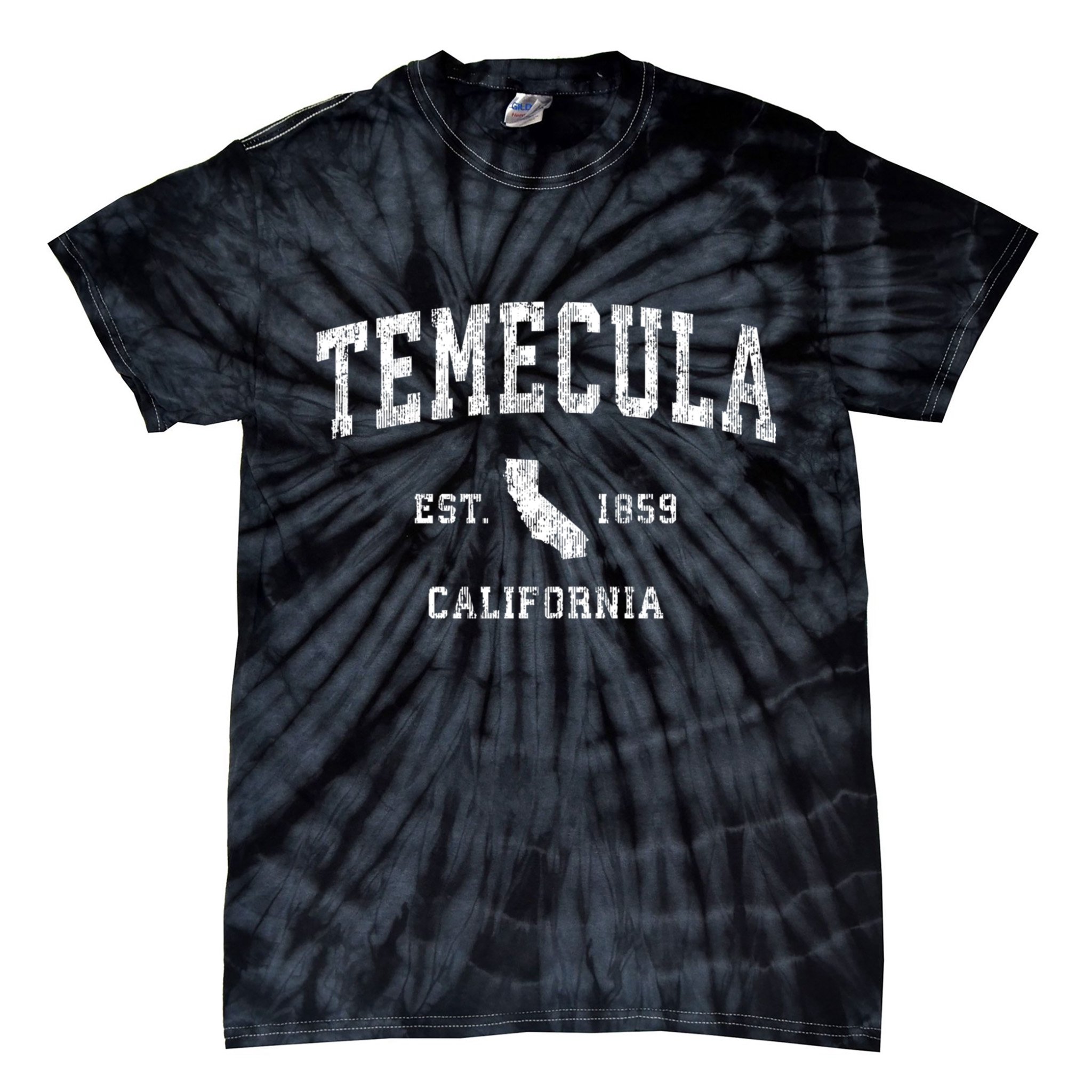 Temecula California Ca Vintage Athletic Sports Tie-Dye T-Shirt