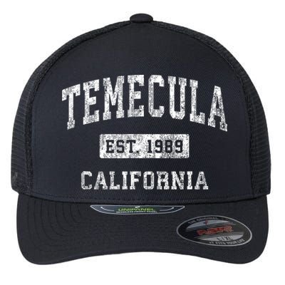 Temecula California Ca Vintage Established Sports Flexfit Unipanel Trucker Cap