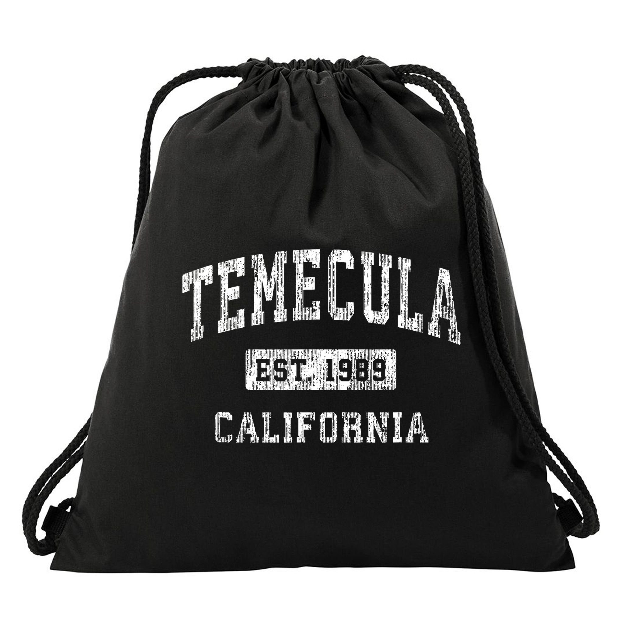 Temecula California Ca Vintage Established Sports Drawstring Bag