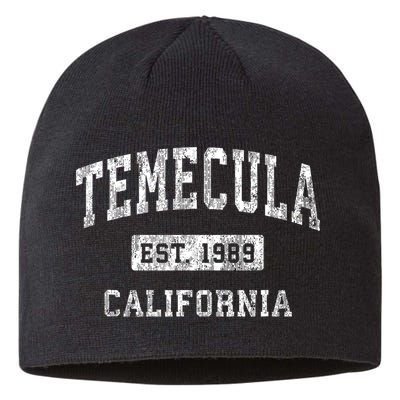 Temecula California Ca Vintage Established Sports Sustainable Beanie