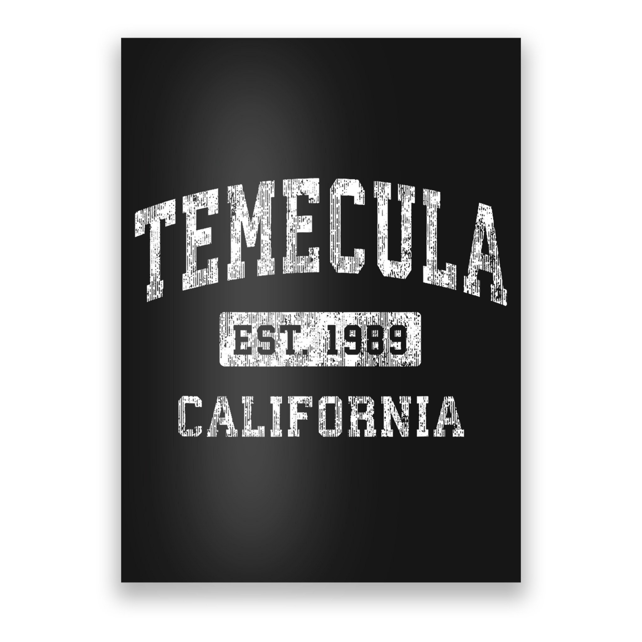 Temecula California Ca Vintage Established Sports Poster