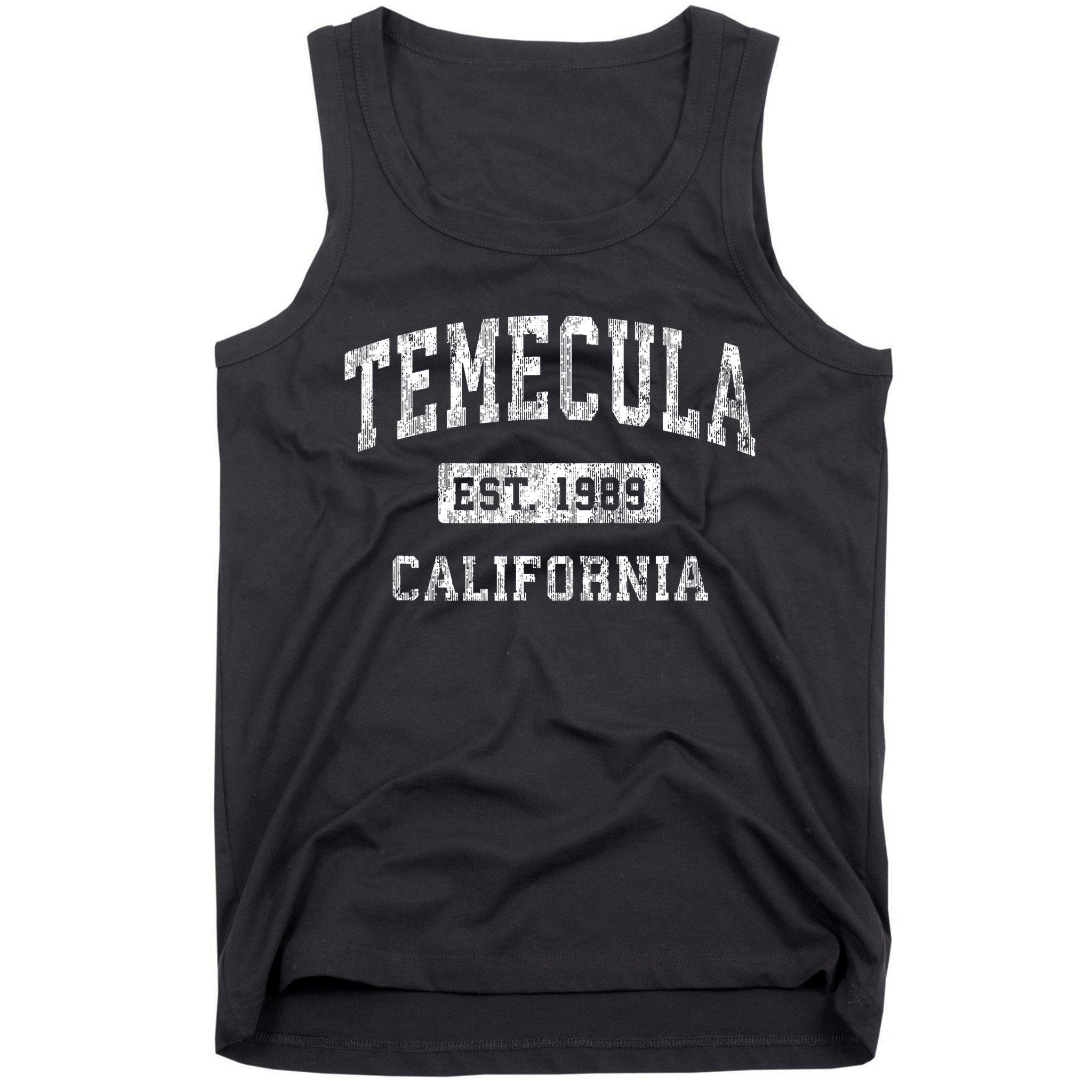 Temecula California Ca Vintage Established Sports Tank Top