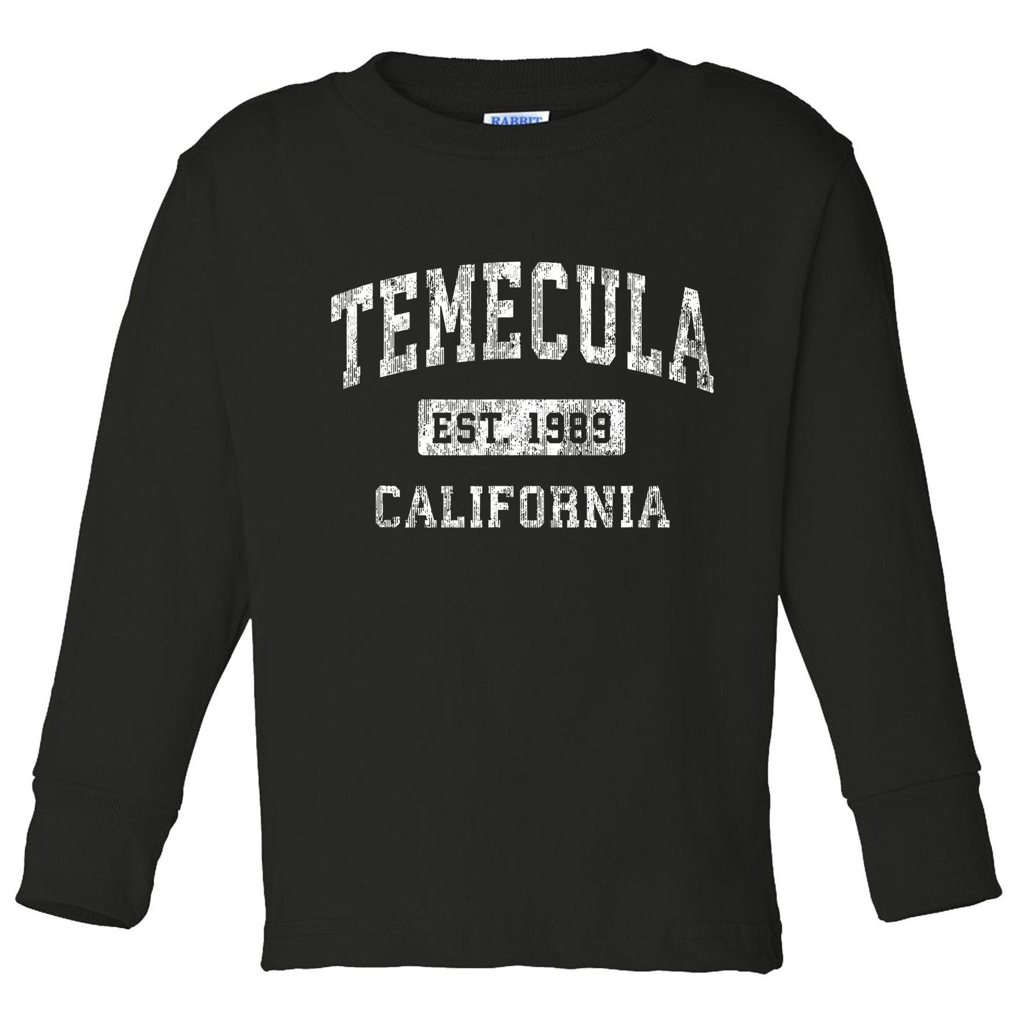 Temecula California Ca Vintage Established Sports Toddler Long Sleeve Shirt