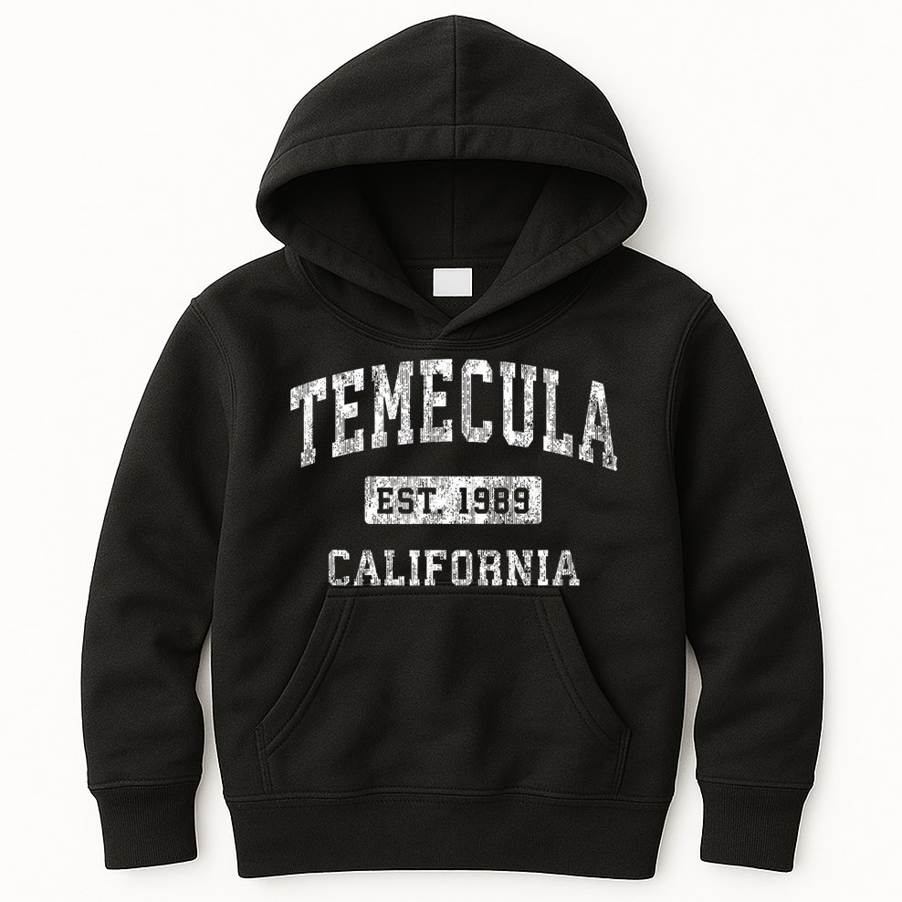 Temecula California Ca Vintage Established Sports Kids Hoodie
