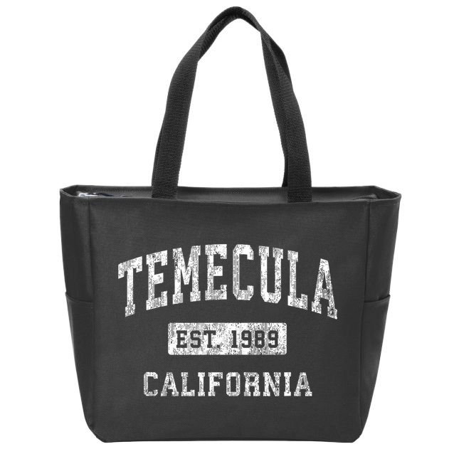 Temecula California Ca Vintage Established Sports Zip Tote Bag