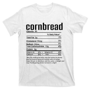 Thanksgiving Christmas Cornbread Nutritional Facts T-Shirt