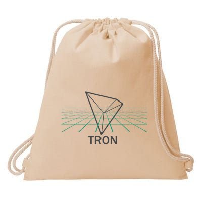 Tron Cryptocurrency Crypto 3d Grid Drawstring Bag