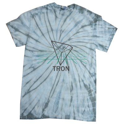 Tron Cryptocurrency Crypto 3d Grid Tie-Dye T-Shirt