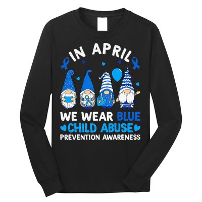 Teachers Cute Child Abuse Prevention Awareness Blue Long Sleeve Shirt