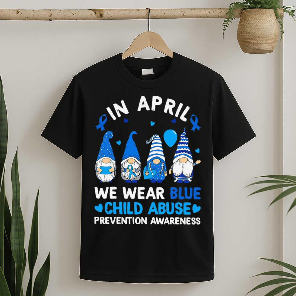 Teachers Cute Child Abuse Prevention Awareness Blue T-Shirt