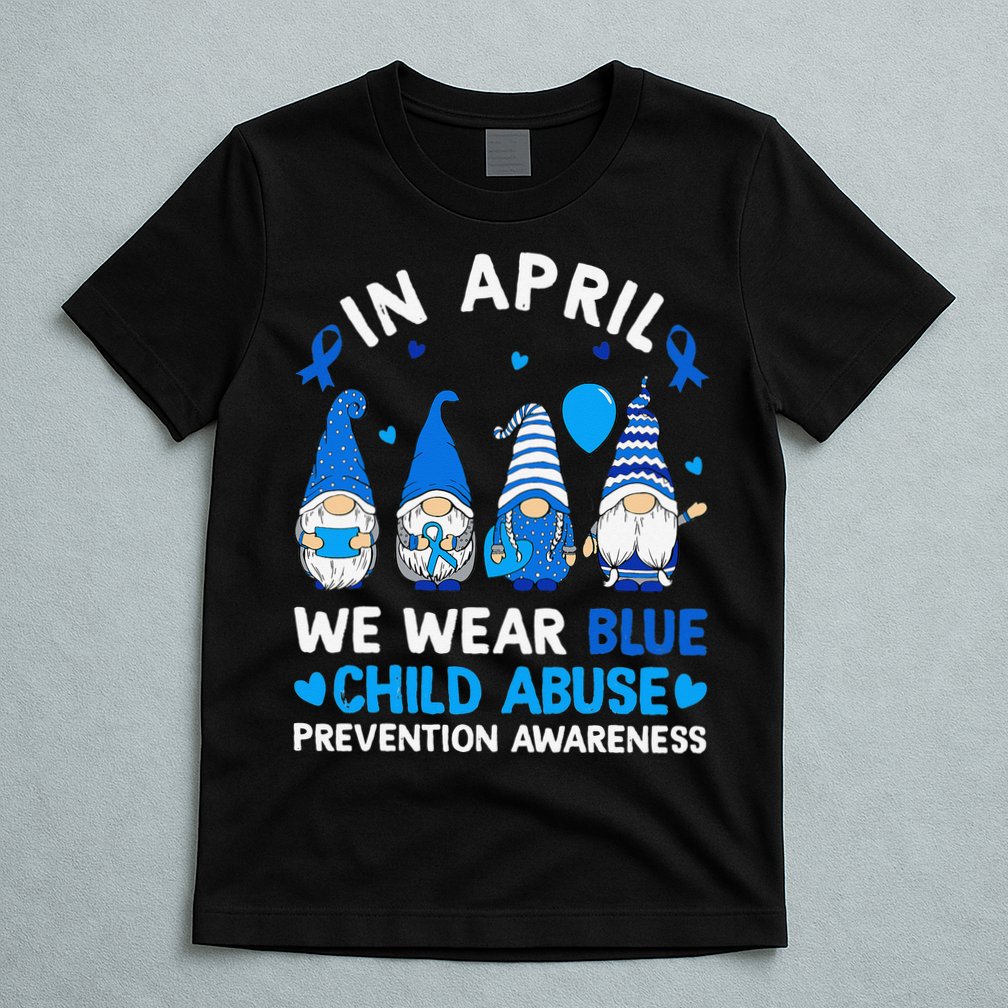 Teachers Cute Child Abuse Prevention Awareness Blue T-Shirt