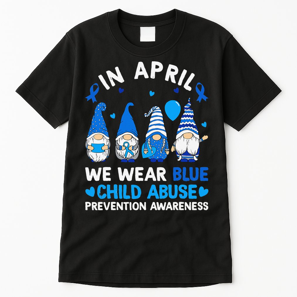 Teachers Cute Child Abuse Prevention Awareness Blue Tall T-Shirt