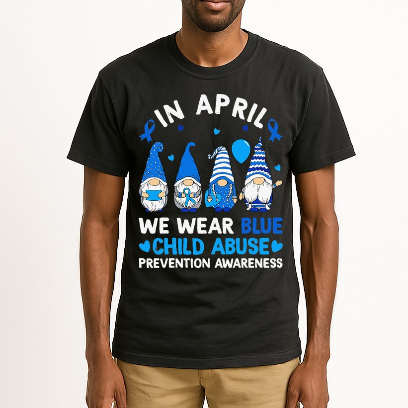 Teachers Cute Child Abuse Prevention Awareness Blue Tall T-Shirt