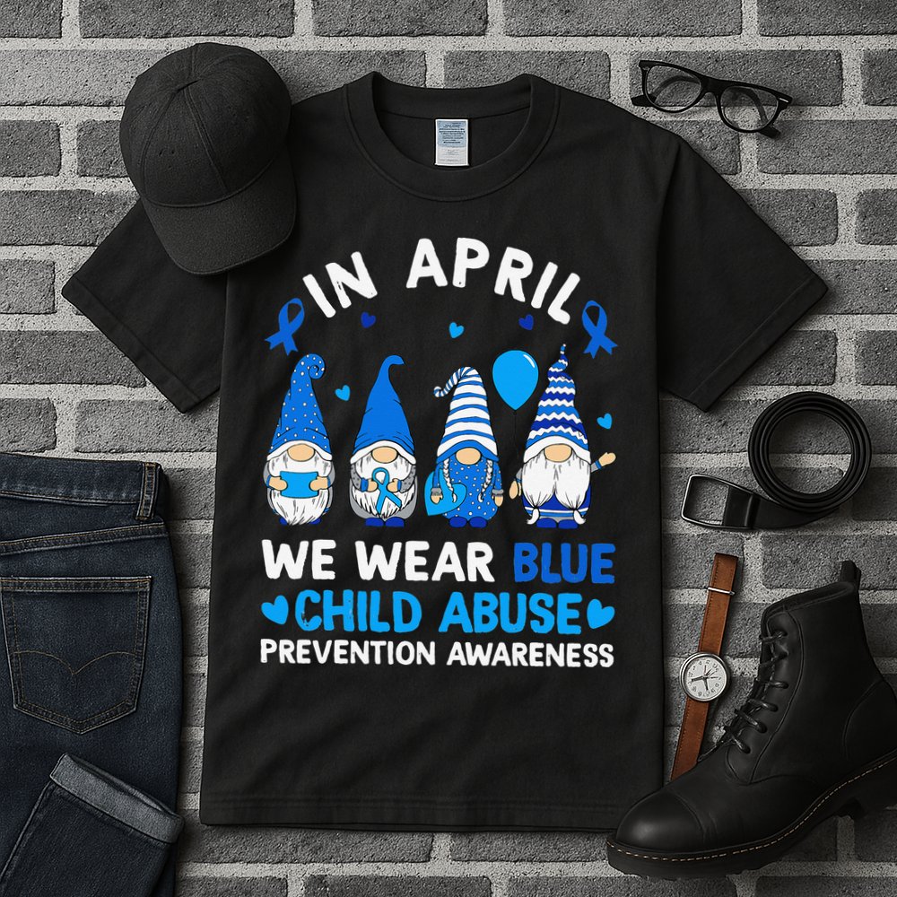Teachers Cute Child Abuse Prevention Awareness Blue Tall T-Shirt