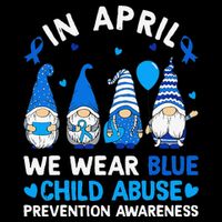 Teachers Cute Child Abuse Prevention Awareness Blue Tall T-Shirt