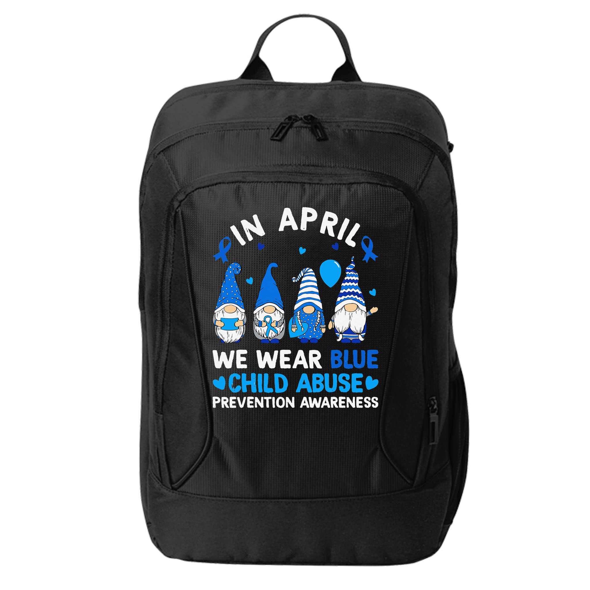 Teachers Cute Child Abuse Prevention Awareness Blue City Backpack