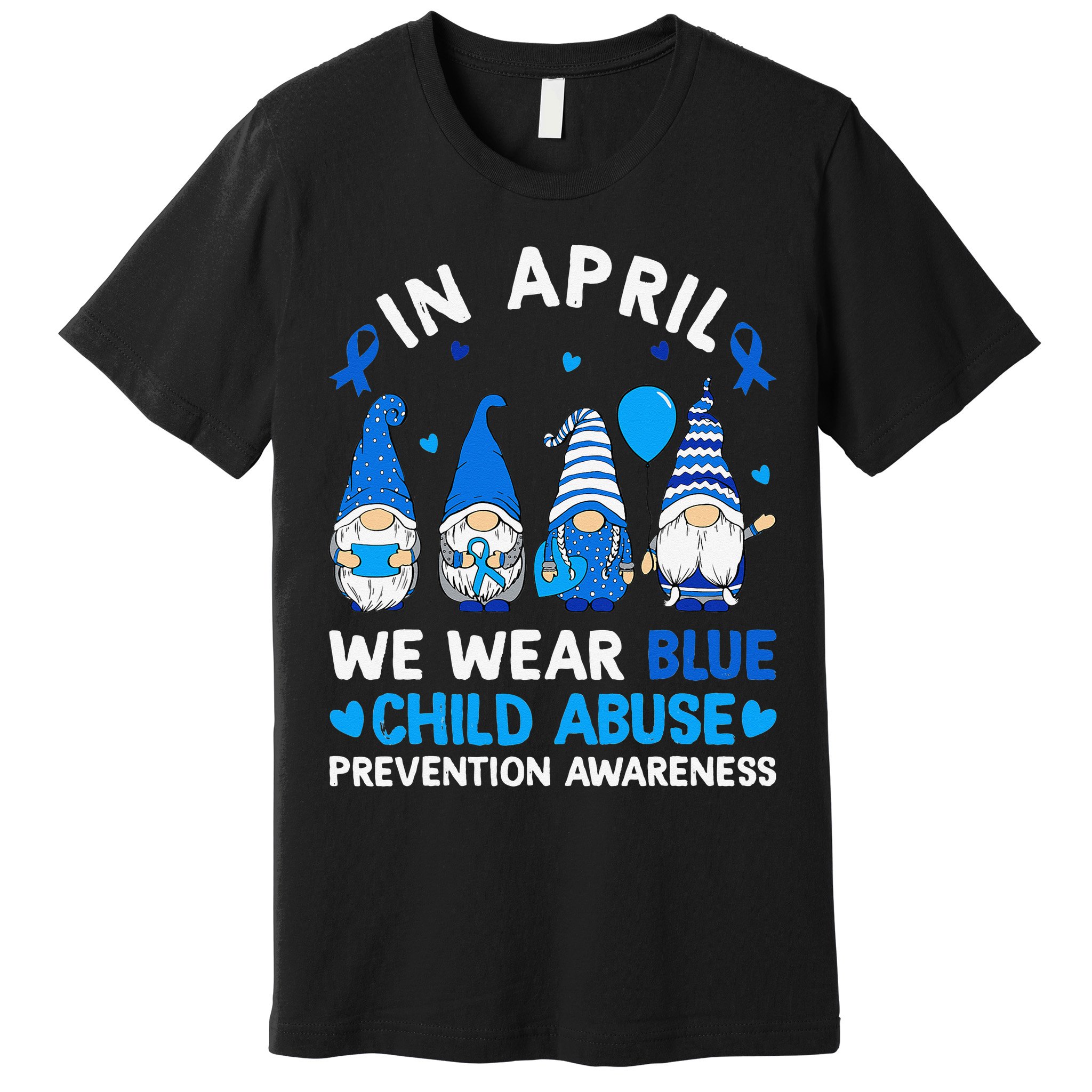 Teachers Cute Child Abuse Prevention Awareness Blue Premium T-Shirt