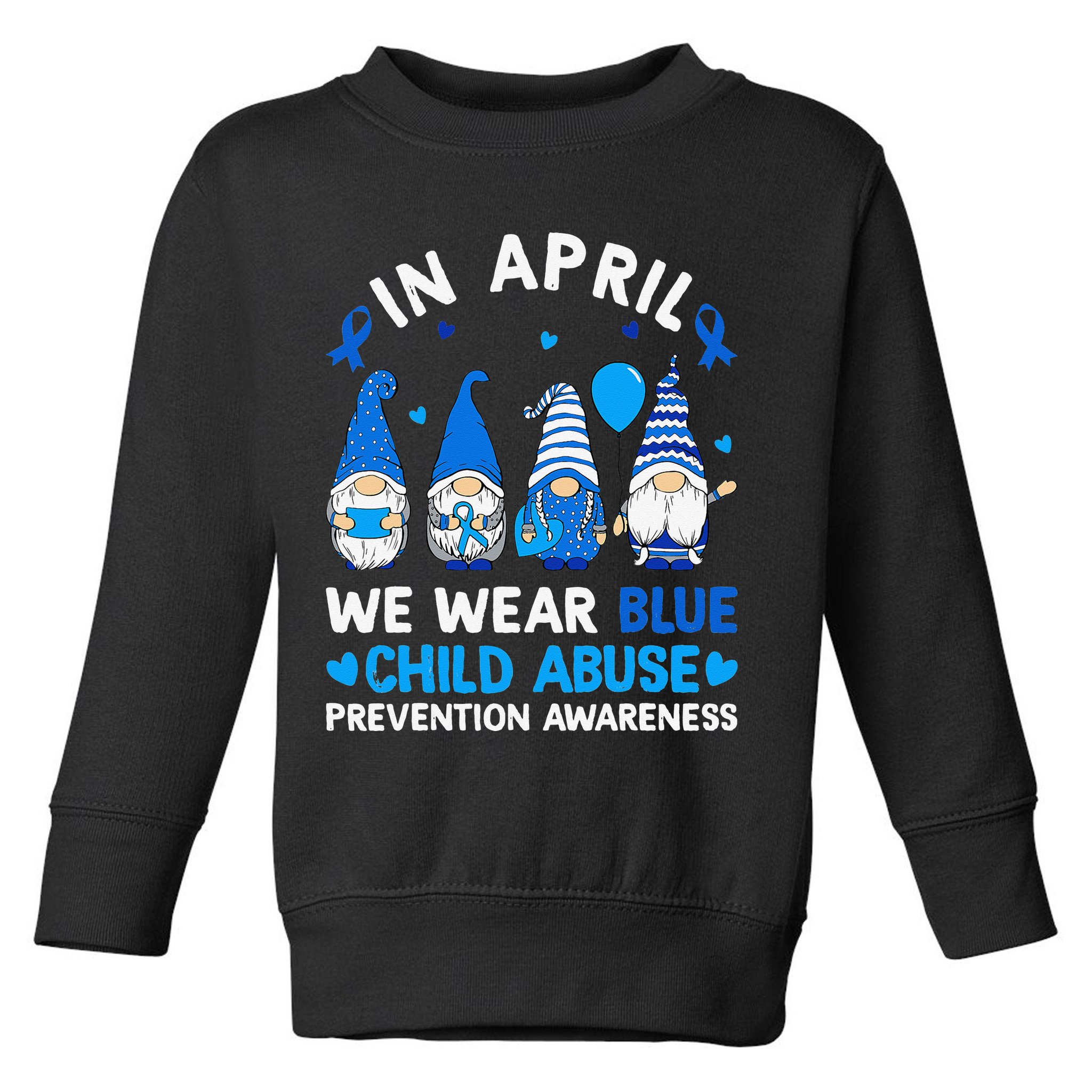 Teachers Cute Child Abuse Prevention Awareness Blue Toddler Sweatshirt