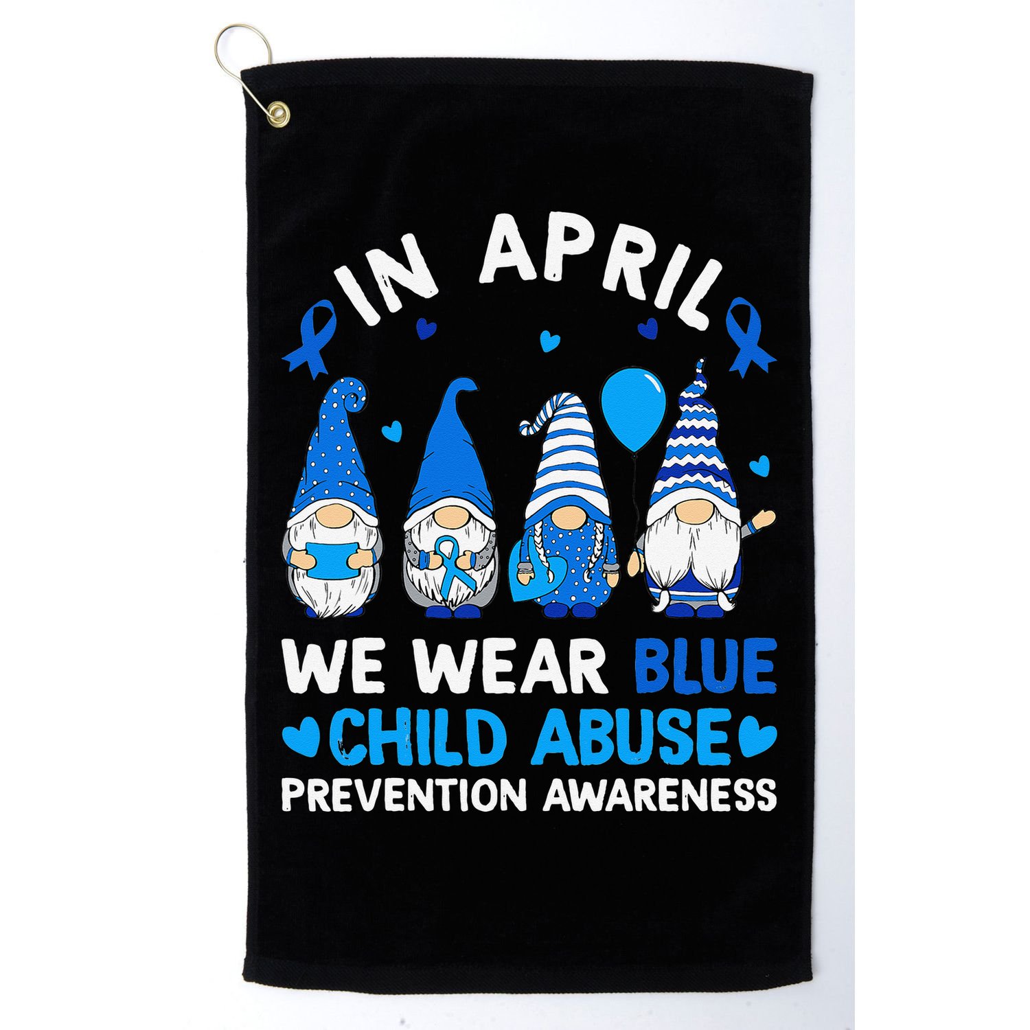 Teachers Cute Child Abuse Prevention Awareness Blue Golf Towel