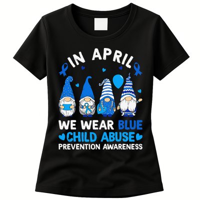 Teachers Cute Child Abuse Prevention Awareness Blue Womens T-Shirt