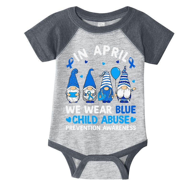 Teachers Cute Child Abuse Prevention Awareness Blue Infant Baby Jersey Bodysuit
