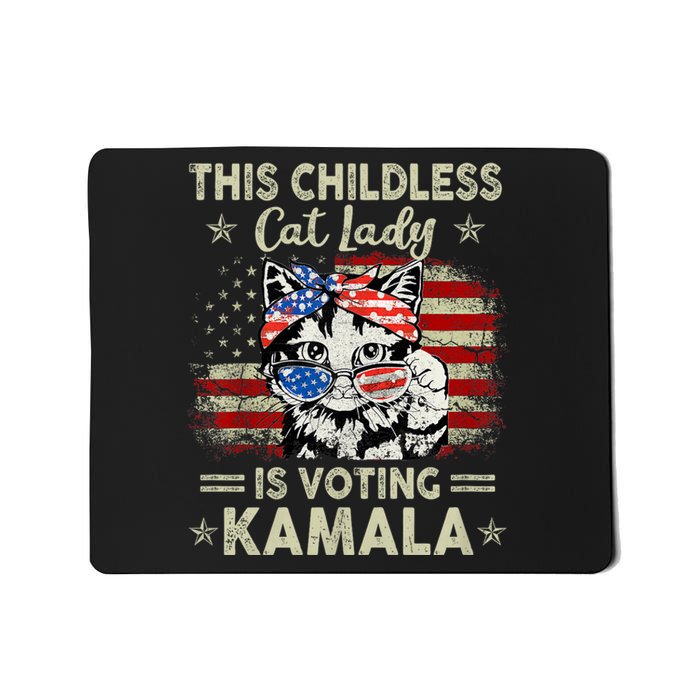 This Childless Cat Lady Is Voting Kamala Harris 2024 Mousepad