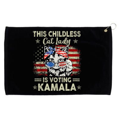 This Childless Cat Lady Is Voting Kamala Harris 2024 Grommeted Golf Towel