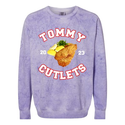 Tommy Cutlets Chicken Cutlets New York Fun Football Fan Colorblast Crewneck Sweatshirt