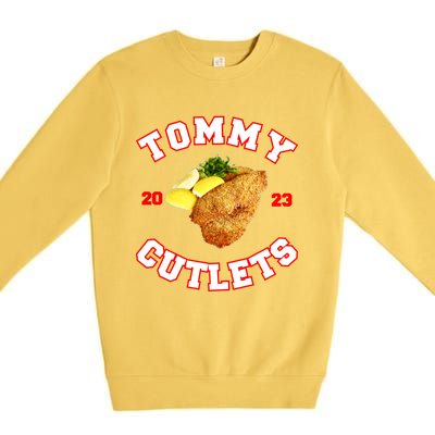 Tommy Cutlets Chicken Cutlets New York Fun Football Fan Premium Crewneck Sweatshirt