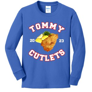 Tommy Cutlets Chicken Cutlets New York Fun Football Fan Kids Long Sleeve Shirt